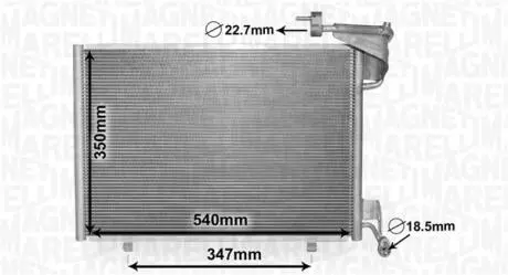 Skraplacz FORD B-MAX FIESTA 1.0 EcoBoost 12- MAGNETI MARELLI 350203870000
