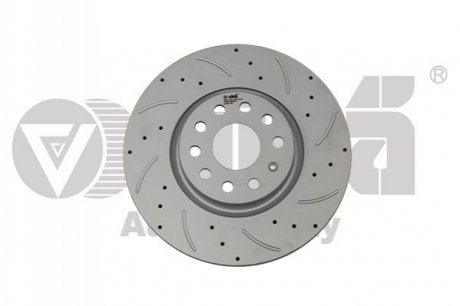 Brake disc / front / perforated line / cross Vika 66151717101 (фото 1)