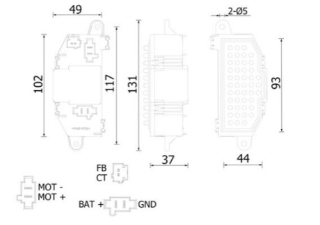 STEROWNIK DMUCHAWY CITRO╙N C4 GRANDPICASSO I MAHLE / KNECHT ABR118000S