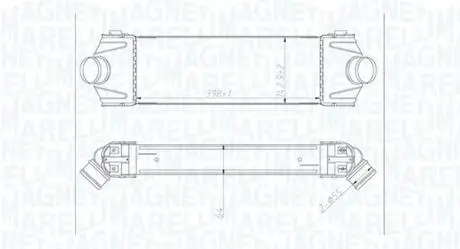 Радіатор інтеркулера Ford Transit 2.4DI 00- MAGNETI MARELLI 351319204320