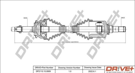 P├ô┼üO┼Ü NAP─śDOWA TOYOTA AURIS 12-18 PRAWA DR!VE+ DP2110100909