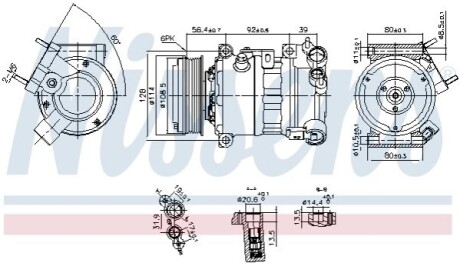 KOMPRESOR KLIMY CITROEN SPACETOURER 2.0 20- NISSENS 890599