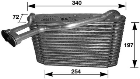 Радіатор кондиціонера Audi A4 1.6-2.8 94-01 MAHLE / KNECHT AE34000S