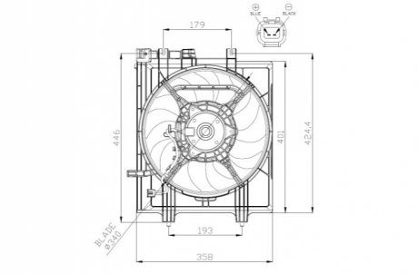 WENTYLATOR CHЭODNICY SUBARU IMPREZA 2.5 18- NRF 47936