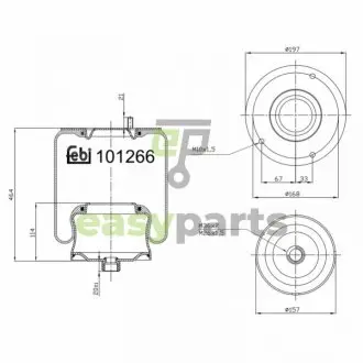PODUSZKA PNEUMATYCZNA ZAWIESZENIA MERCEDES FEBI BILSTEIN 101266