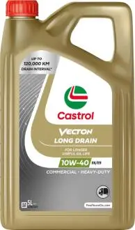 VECTON LONG DRAIN 10W/40 E6/E9 5 L CASTROL 15F3D1 (фото 1)