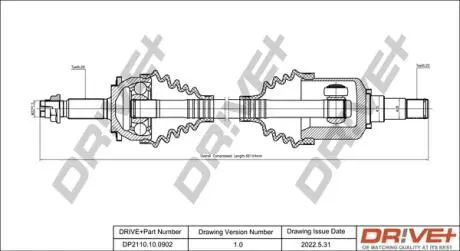 P├ô┼üO┼Ü NAP─śDOWA TOYOTA AURIS 07-12 LEWA DR!VE+ DP2110100902