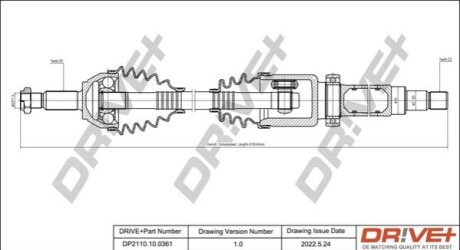 P├ô┼üO┼Ü NAP─śDOWA FORD FIESTA 01-08 PRAWA DR!VE+ DP2110100361