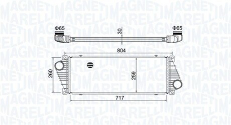 Радиатор интеркулера MB Sprinter/VW LT 96- MAGNETI MARELLI 351319205020