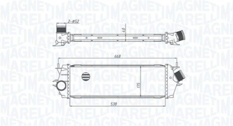 Intercooler OPEL/RENAULT VIVARO, TRAFIC II MAGNETI MARELLI 351319205340