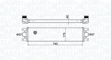 Intercooler OPEL/RENAULT MOVANO, MASTER II MAGNETI MARELLI 351319204790