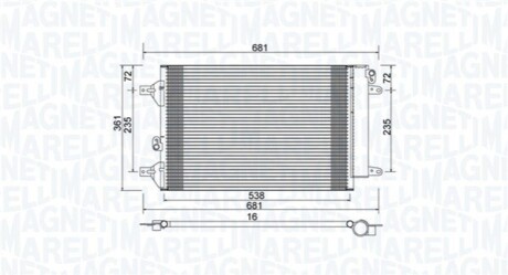 Skraplacz FORD GALAXY (WGR), VW SHARAN -10 MAGNETI MARELLI 350203910000