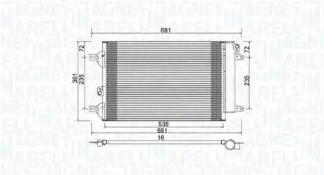 Skraplacz FORD GALAXY (WGR), VW SHARAN -10 MAGNETI MARELLI 350203910000