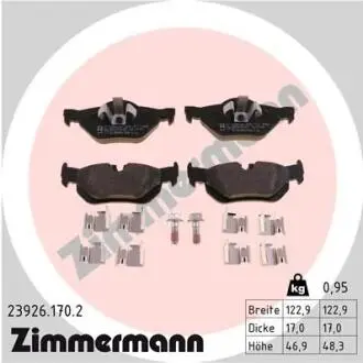 Гальмівні колодки, дискове гальмо.) ZIMMERMANN 239261702