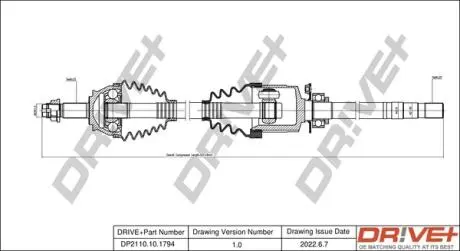 P├ô┼üO┼Ü NAP─śDOWA FIAT BRAVO 07-14 PRAWA DR!VE+ DP2110101794