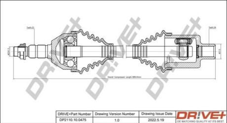 P├ô┼üO┼Ü NAP─śDOWA OPEL ASTRA 04-10 PRAWA DR!VE+ DP2110100475