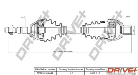 P├ô┼üO┼Ü NAP─śDOWA OPEL ASTRA 05-10 PRAWA DR!VE+ DP2110100449