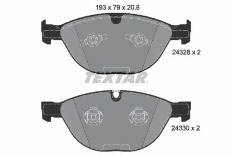 Гальмівні колодки, дискове гальмо.) TEXTAR 2432801