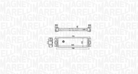 Intercooler MERCEDES/VW SPRINTER, CRAFTER MAGNETI MARELLI 351319205050