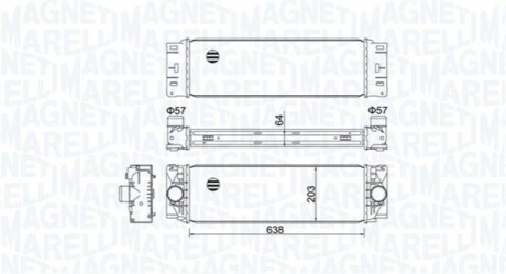 Intercooler MERCEDES/VW SPRINTER, CRAFTER MAGNETI MARELLI 351319204760