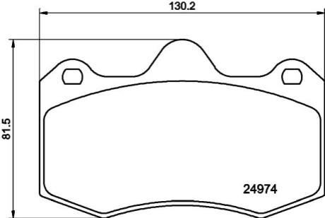 Гальмівні колодки, дискове гальмо.) HELLA 8DB355015111