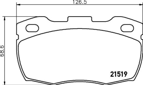 Гальмівні колодки, дискове гальмо.) HELLA 8DB355005861