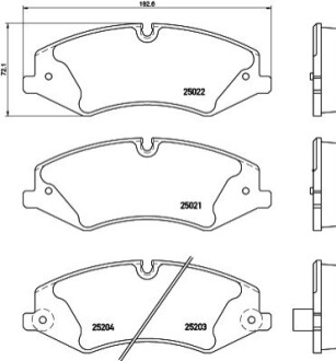 Гальмівні колодки, дискове гальмо.) HELLA 8DB355015551