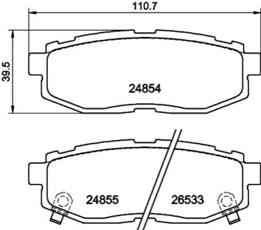 Гальмівні колодки, дискове гальмо.) HELLA 8DB355014341