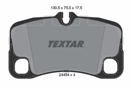 Тормозные колодки, дисковый тормоз.) TEXTAR 2445401