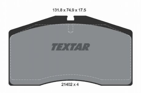 Тормозные колодки, дисковый тормоз.) TEXTAR 2140201