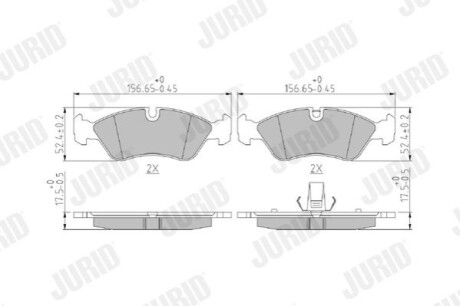 Гальмівні колодки, дискове гальмо.) Jurid 571391J