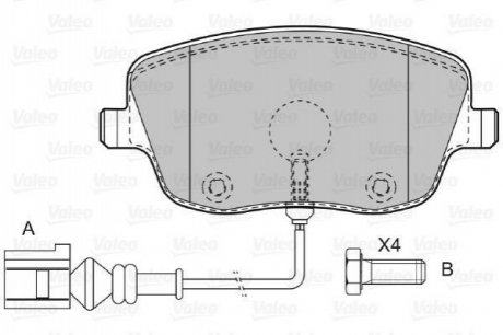 Тормозные колодки, дисковый тормоз.) Valeo 598720