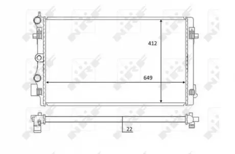 CHЭODNICA VW POLO 10- AUDI A1 1,4TFSI 11- NRF 59056