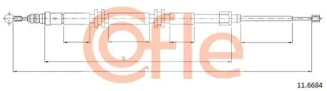 Фото 1 - linka - hamulec reczny cof 11.6684 COFLE 92116684 LINKA - HAMULEC RECZNY COF 11.6684 COFLE 92116684 (фото 1)