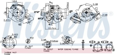 TURBOSPREZARKA LAND CRUISER 4.5 D4-D 07- NISSENS 93680 (фото 1)