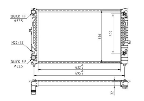 CHLODNICA AUDI A4 1.6-1.8 94-01 /AUTOMAT HART 603198