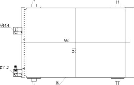 CHLODNICA DO KLIMAT.CITROEN C5 2.0HDI 00 HART 606541