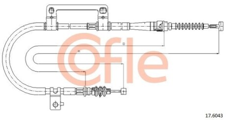 LINKA - HAMULEC RECZNY COF 17.6043 COFLE 92176043