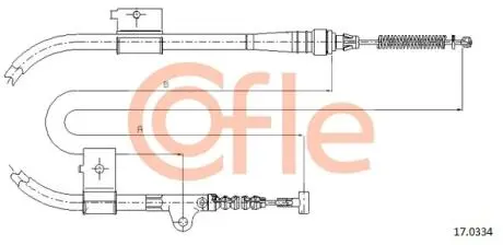 LINKA - HAMULEC RECZNY COF 17.0334 COFLE 92170334