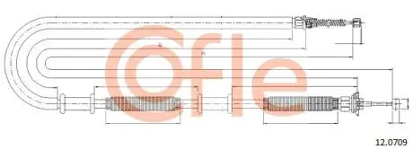 Фото 1 - linka - hamulec reczny cof 12.0709 COFLE 92120709 LINKA - HAMULEC RECZNY COF 12.0709 COFLE 92120709 (фото 1)