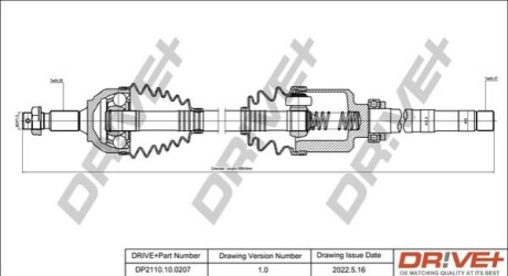 P├ô┼üO┼Ü NAP─śDOWA CITROEN C5 08- PRAWA DR!VE+ DP2110100207