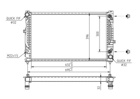 CHLODNICA AUDI A4 2.6,2.8 96- /AUTOMAT/ HART 603085