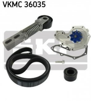 Насос води + комплект потічкових ременів SKF VKMC36035