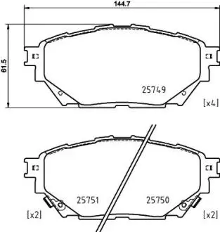 Фото klocki ham. przód tył FUSO MITSUBISHI HELLA 8DB355039471 Klocki ham. przód tył FUSO MITSUBISHI HELLA 8DB355039471