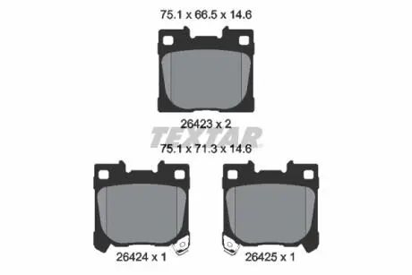 KLOCKI HAM. TOYOTA T. YARIS 1,6 4WD 20- TEXTAR 2642301