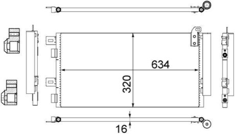 Радіатор кондиціонера MINI COOPER 01-07 MAHLE / KNECHT AC312001S (фото 1)