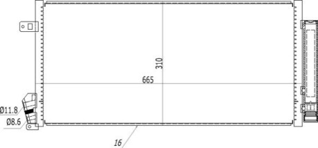 CHLODNICA DO KLIMAT.FIAT DOBLO 1.3 09- HART 614554