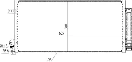 CHLODNICA DO KLIMAT.FIAT DOBLO 1.3 09- HART 614554