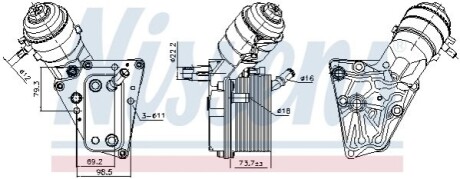 CHLODNICA OLEJU ASTRA H 1.9 CDTI 05-10 NISSENS 91347