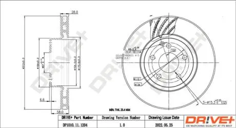 TARCZA HAM. PRZУD DB CLS350 04- 312X28 DR!VE+ DP1010111204